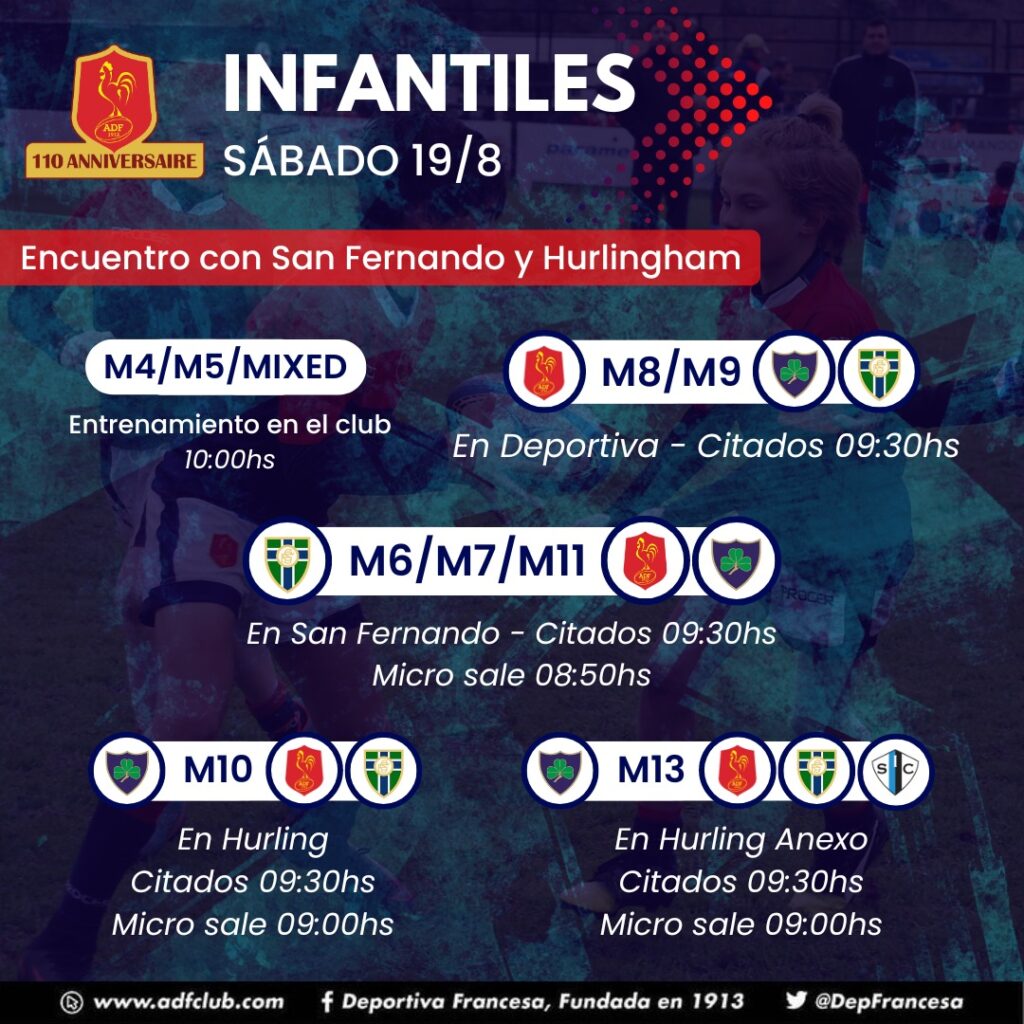 Rugby infantiles sábado 19/08/23